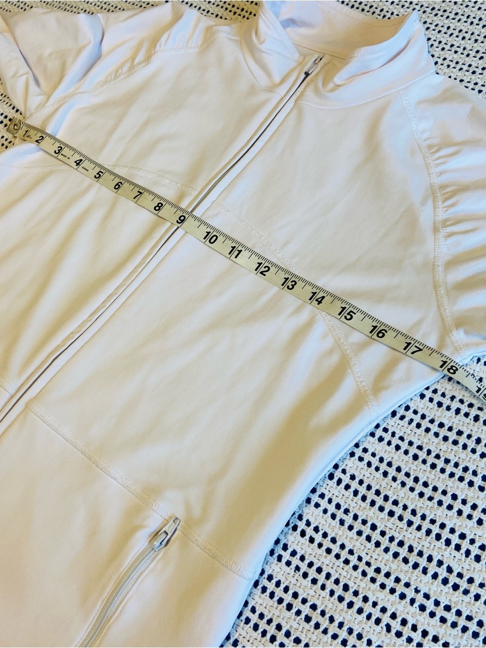 LIJA off white full zip athletic performance jacket golf tennis gym Size Medium - Picture 9 of 10